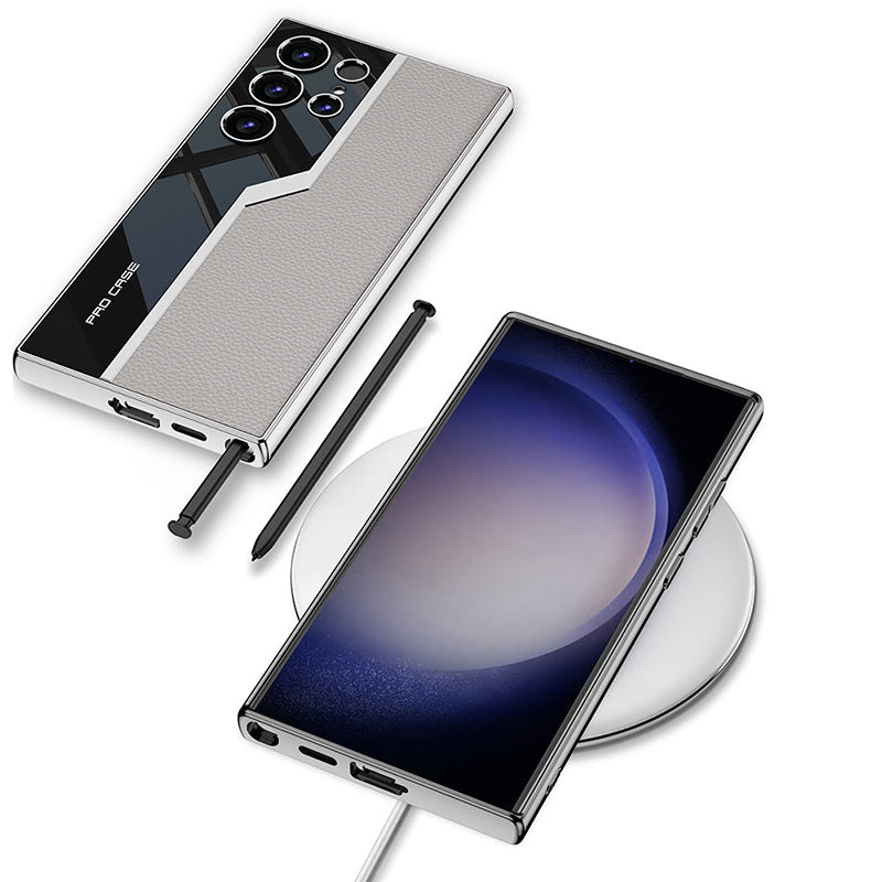 🔥High-End Business Galvanik Kunstleder Soft Shell Handytasche - für Samsung