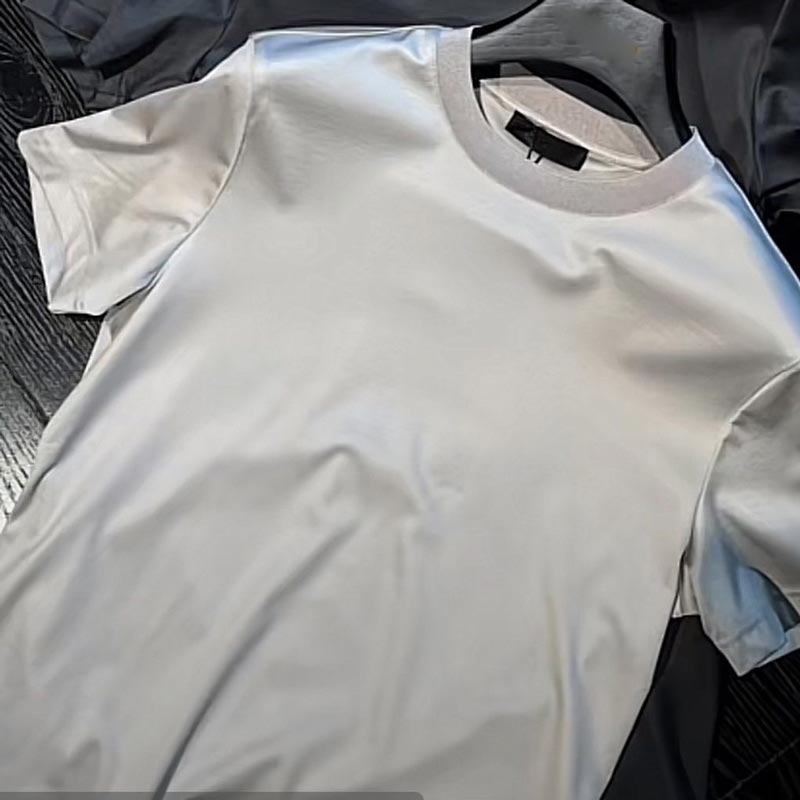 Atmungsaktives Kurzarm-T-Shirt aus merzerisierter Eisseide für Herren
