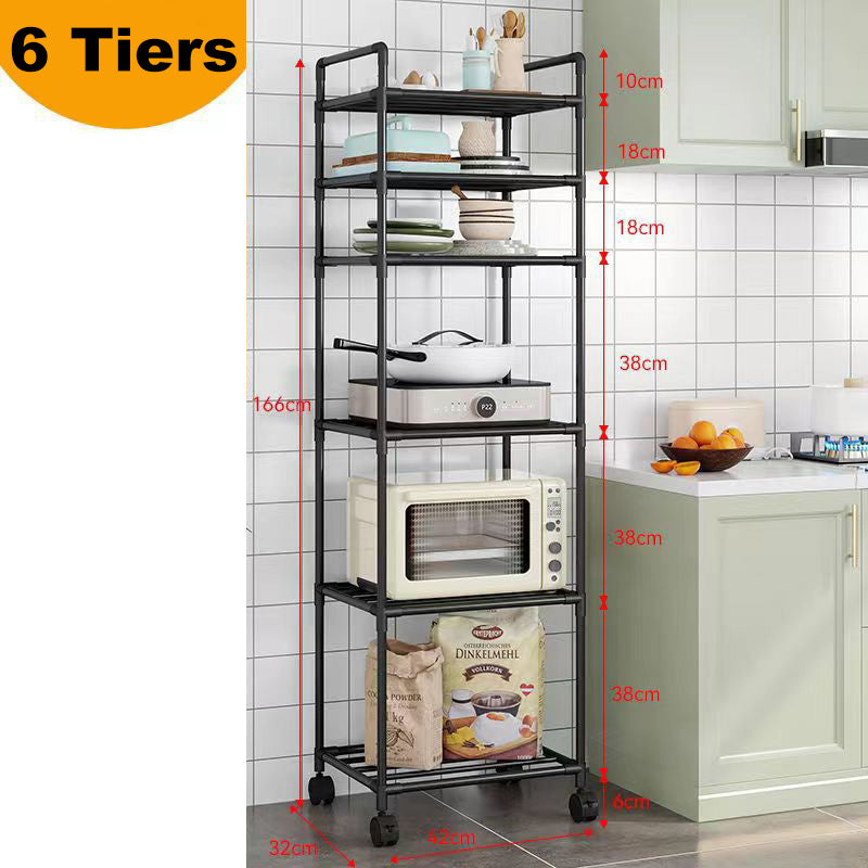 🔥Begrenzte Zeit 50 % Rabatt🔥Mehrstöckiges Lagerregal mit Gleiträdern