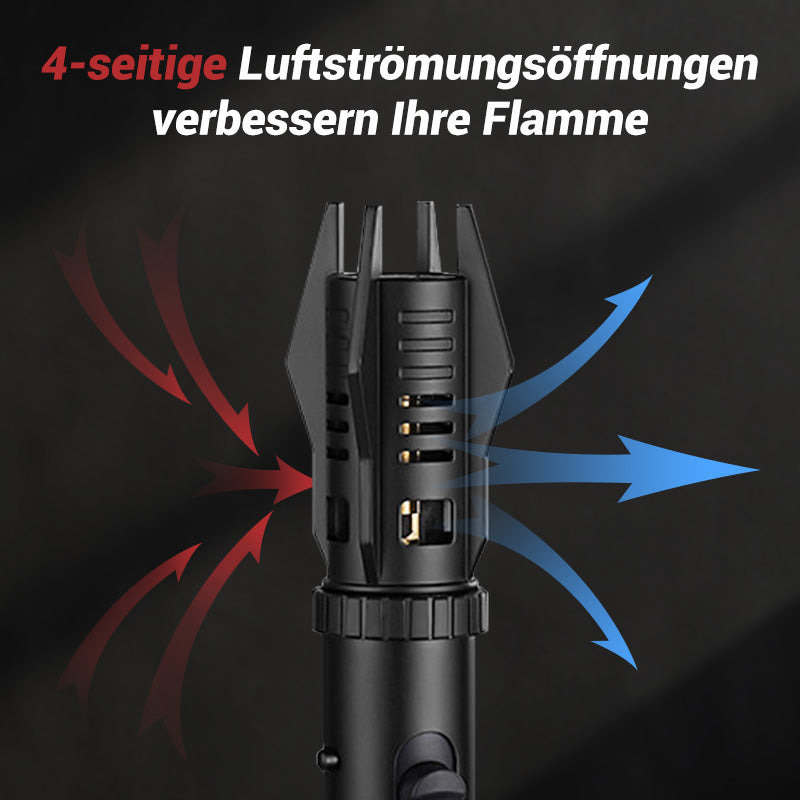 🗡️Cooles Lichtschwert-Styling⚡Multifunktionales, großes, winddichtes Schweißbrenner-Feuerzeug