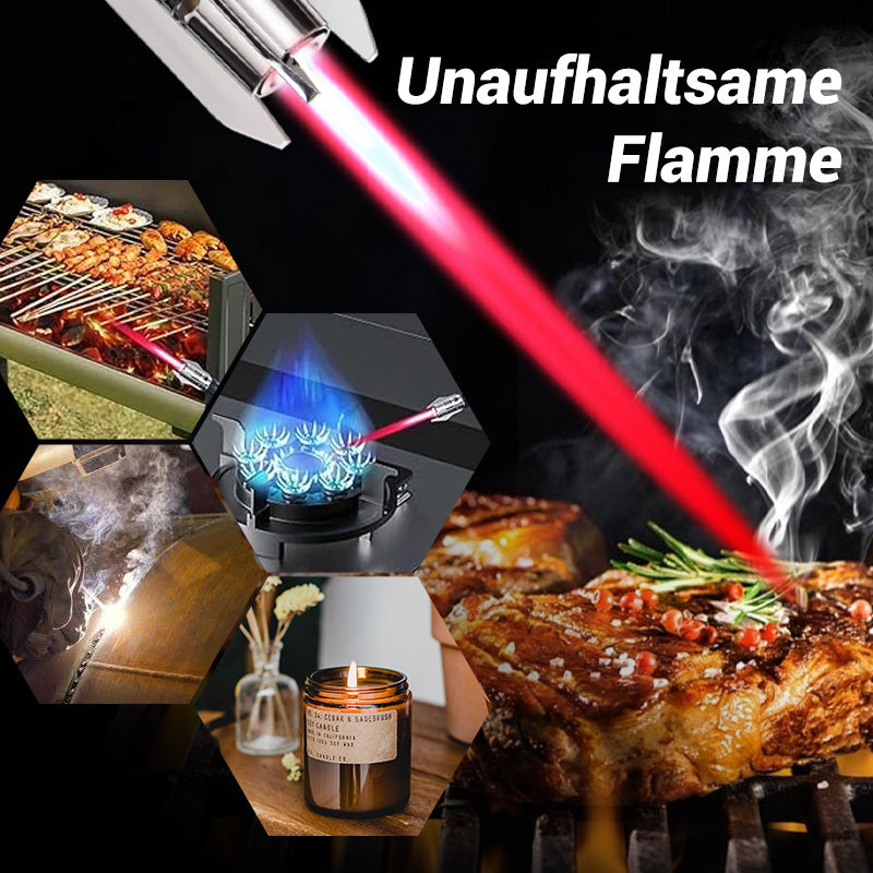 🗡️Cooles Lichtschwert-Styling⚡Multifunktionales, großes, winddichtes Schweißbrenner-Feuerzeug