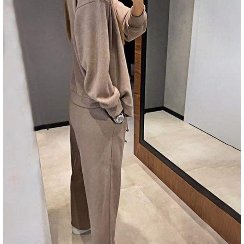 47%Rabatt💥 Herbstlicher neuer Stil Zweiteiliges Set aus gestrickter Jacke mit Knöpfen und Hose für Damen