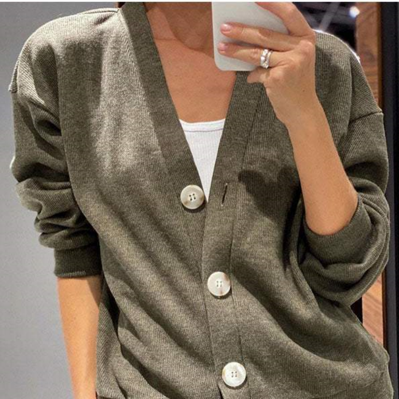 47%Rabatt💥 Herbstlicher neuer Stil Zweiteiliges Set aus gestrickter Jacke mit Knöpfen und Hose für Damen