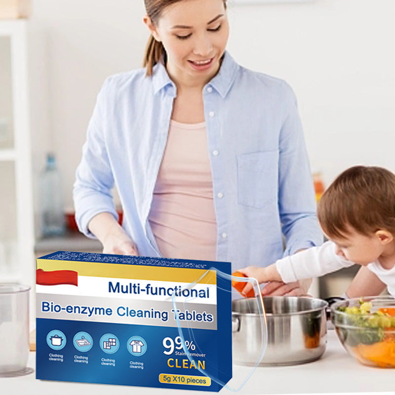 💥Kaufen Sie 5 und erhalten Sie 5 GRATIS - 🫧Multifunktionale Bio-Enzym-Reinigungstabletten