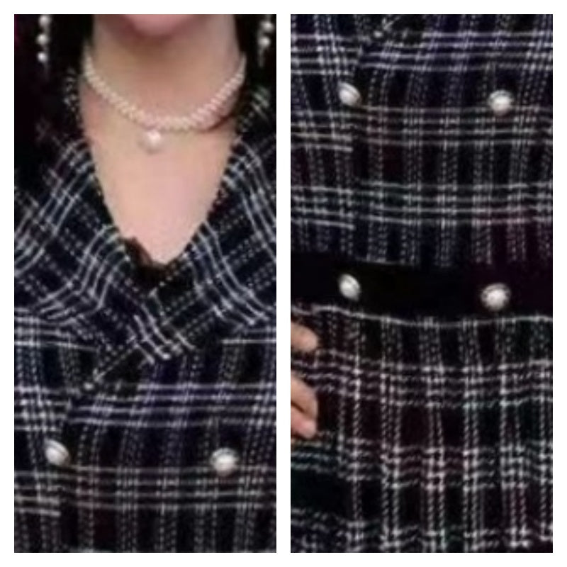 đ„62% RABATT đTrendy kariertes Zweiteiler-Set fĂŒr Damen, kurzĂ€rmliges Oberteil und Rock