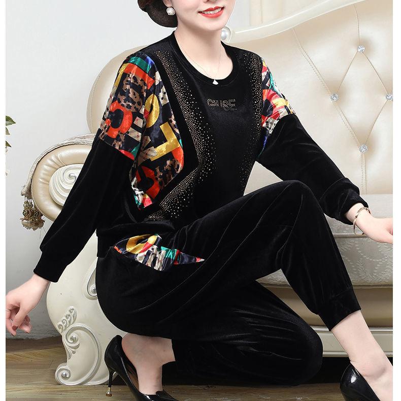 💖Elegancki 2-częściowy zestaw top z nadrukiem i spodnie z kieszeniami