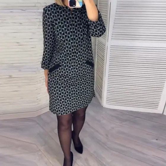 49 % RABATT 💕Schmal geschnittenes Wickelkleid mit Vintage-Diamantkaro