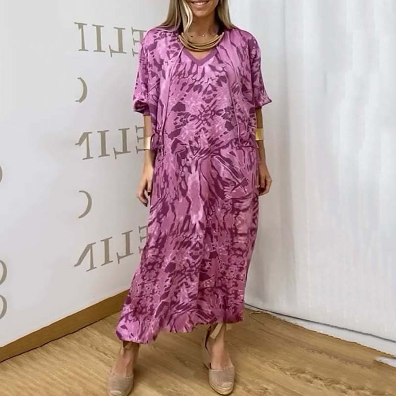 61%Rabatt🔥🦋Damen Herbst Mode Casual gedruckt Kleid Zweiteiliges Set