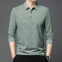 👔Elegantes lässiges langärmeliges T-Shirt mit 3 Knöpfen und Reverskragen für Männer