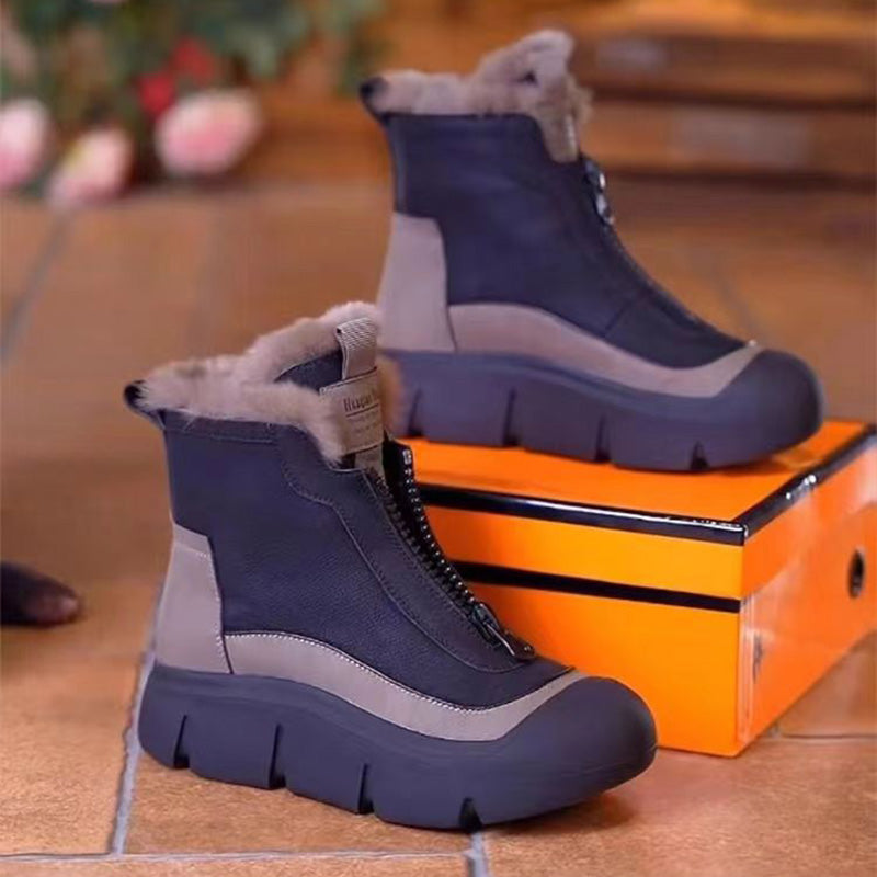 ✨👢Wasserdichte warme Damen-Schneestiefel mit Reißverschluss