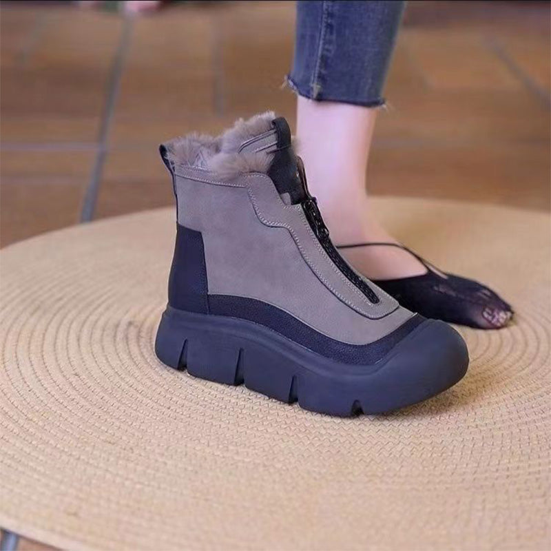✨👢Wasserdichte warme Damen-Schneestiefel mit Reißverschluss