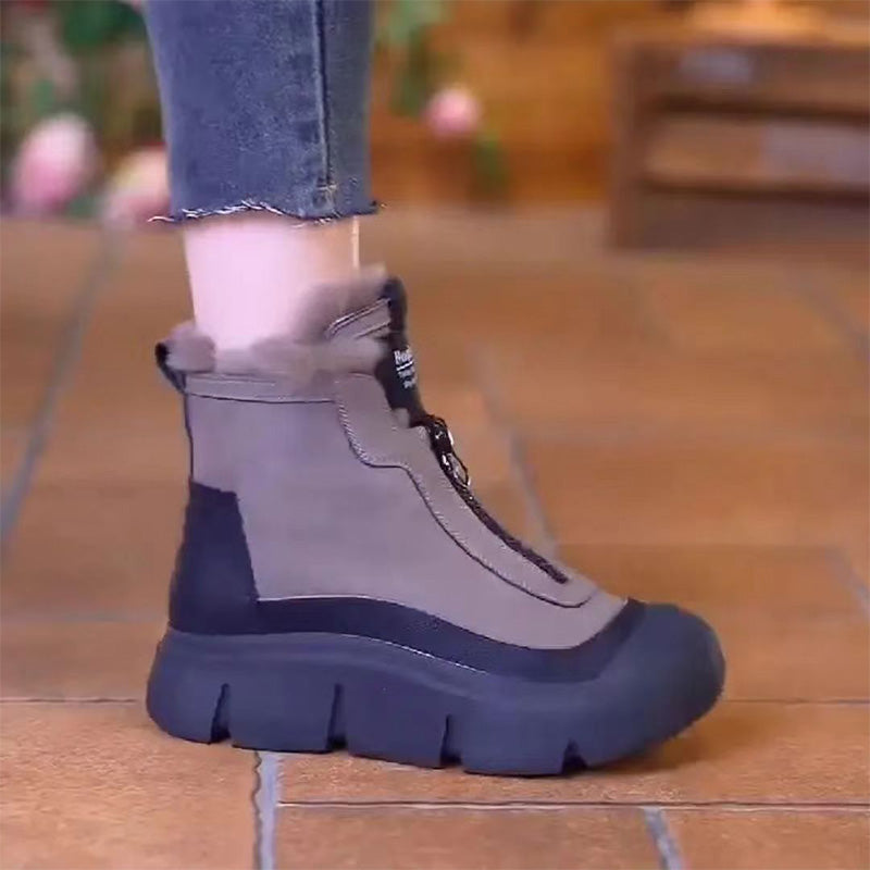 ✨👢Wasserdichte warme Damen-Schneestiefel mit Reißverschluss