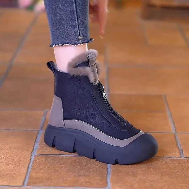 ✨👢Wasserdichte warme Damen-Schneestiefel mit Reißverschluss