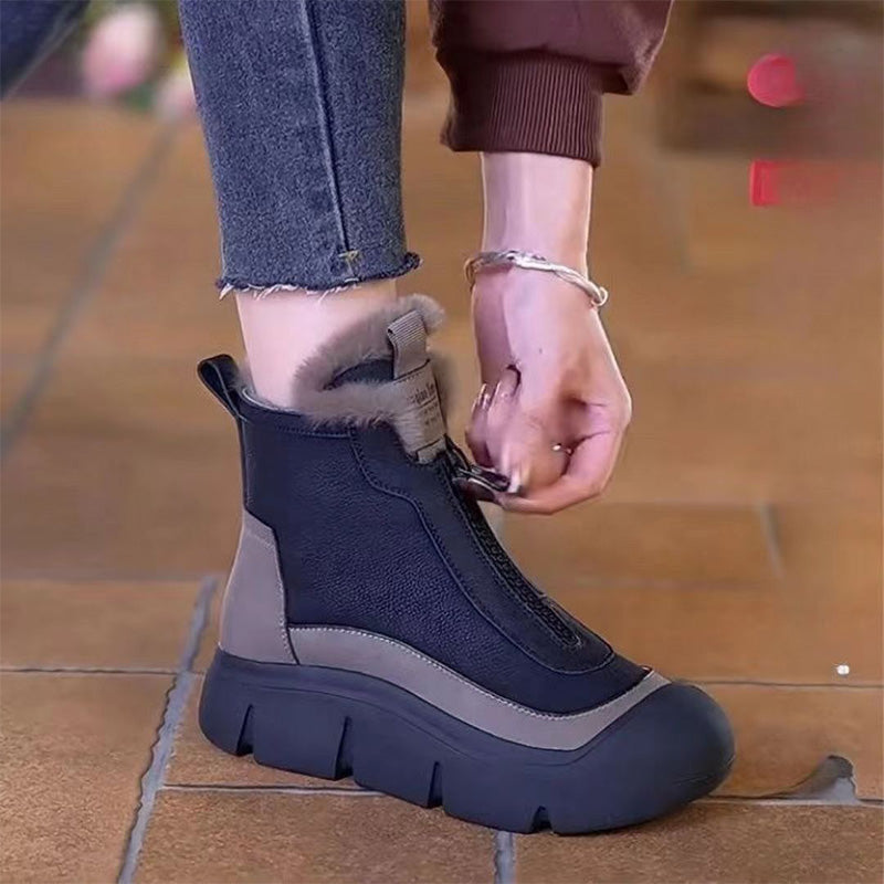✨👢Wasserdichte warme Damen-Schneestiefel mit Reißverschluss