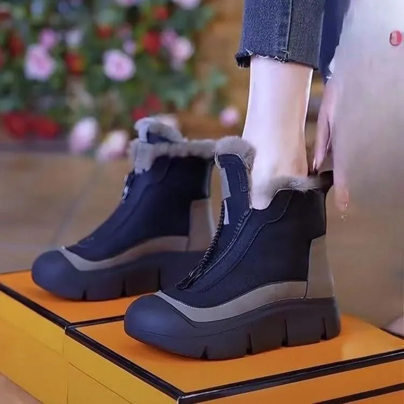 ✨👢Wasserdichte warme Damen-Schneestiefel mit Reißverschluss