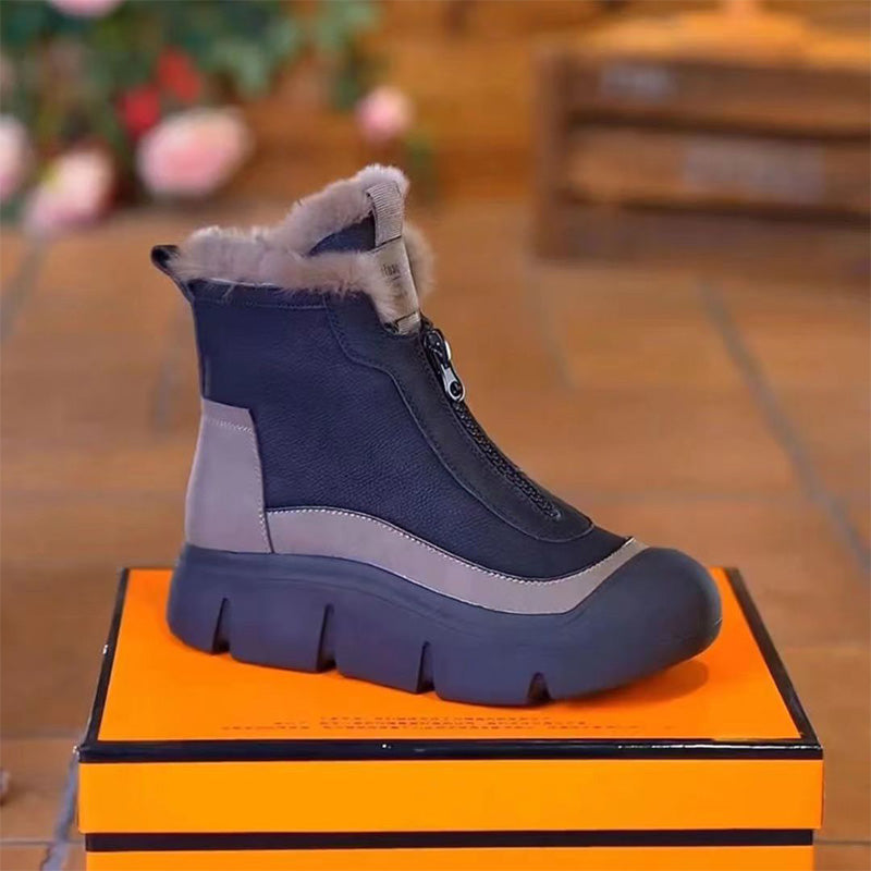 ✨👢Wasserdichte warme Damen-Schneestiefel mit Reißverschluss
