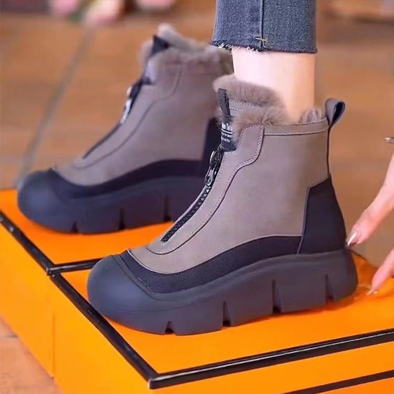 ✨👢Wasserdichte warme Damen-Schneestiefel mit Reißverschluss