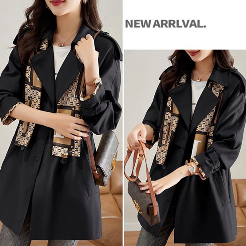 2025 Frühherbst✨Schlanker mittellanger Trenchcoat mit Revers für Damen
