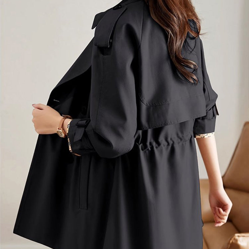 2025 Frühherbst✨Schlanker mittellanger Trenchcoat mit Revers für Damen