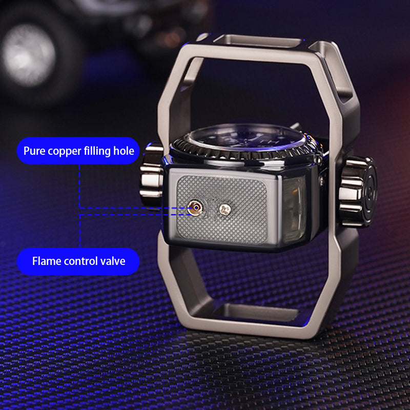 🔥Verkaufsschlager🔥 Winddichte Uhr Feuerzeug mit Dekompression Gyro Design