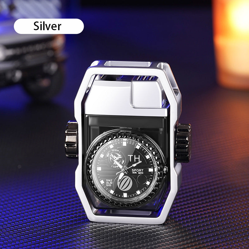 🔥Verkaufsschlager🔥 Winddichte Uhr Feuerzeug mit Dekompression Gyro Design