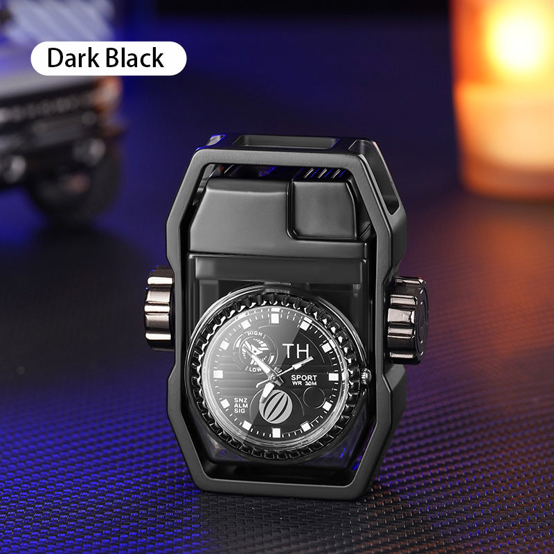 🔥Verkaufsschlager🔥 Winddichte Uhr Feuerzeug mit Dekompression Gyro Design