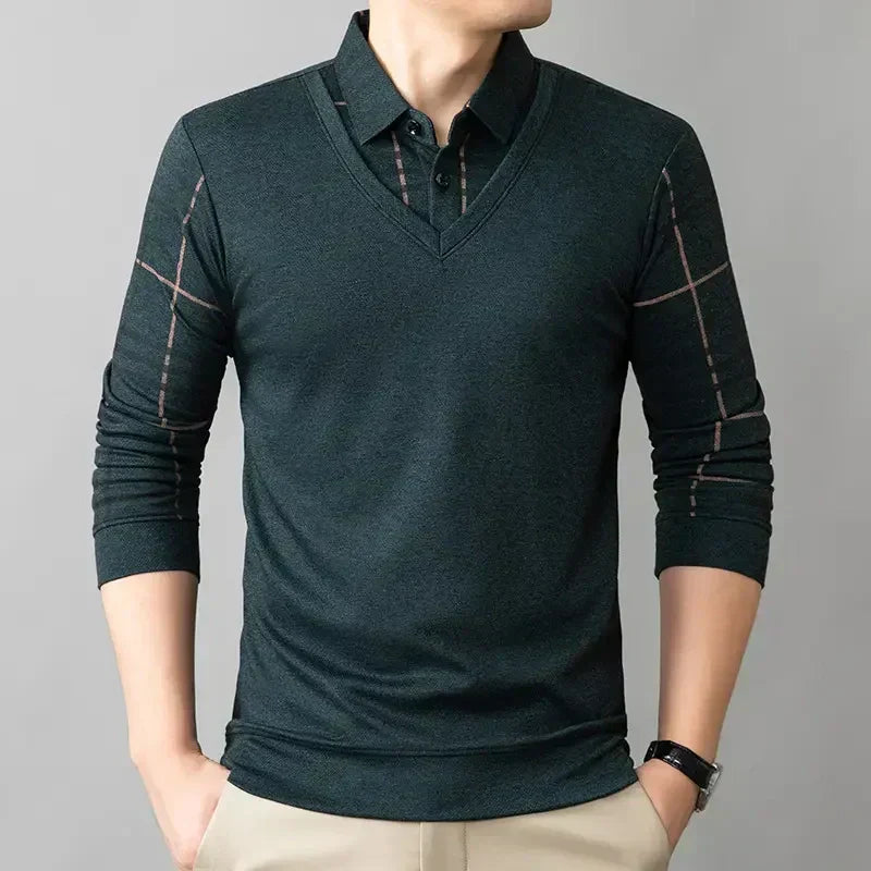 🎁Gefälschtes zweiteiliges warmes Oberteil mit Revers für Herren👖