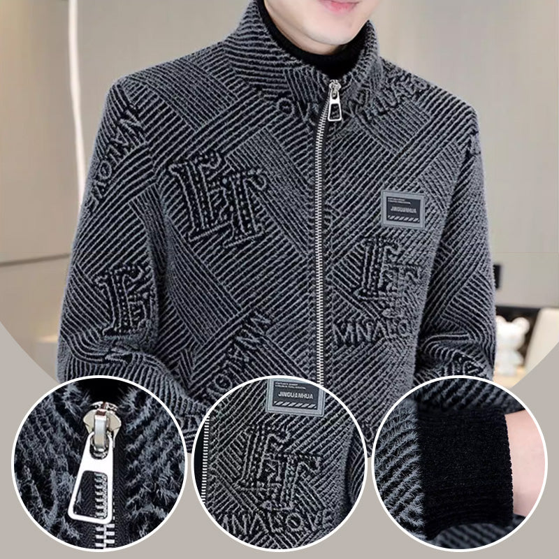 ✈️Free Versand auf alle Bestellungen Herren Nerz Samt Wollmantel | Korean Houndstooth Winter Jacket❄️🧥