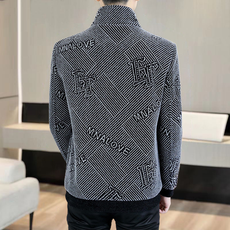 ✈️Free Versand auf alle Bestellungen Herren Nerz Samt Wollmantel | Korean Houndstooth Winter Jacket❄️🧥