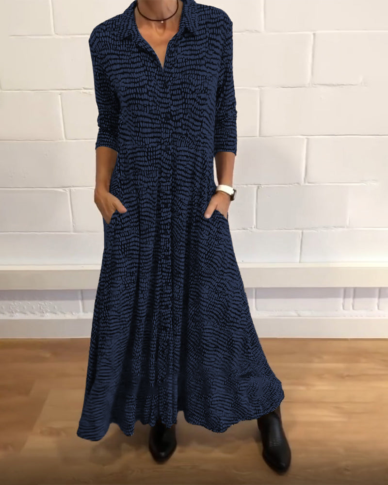 🍁💖Elegantes Kleid mit schmalem Revers