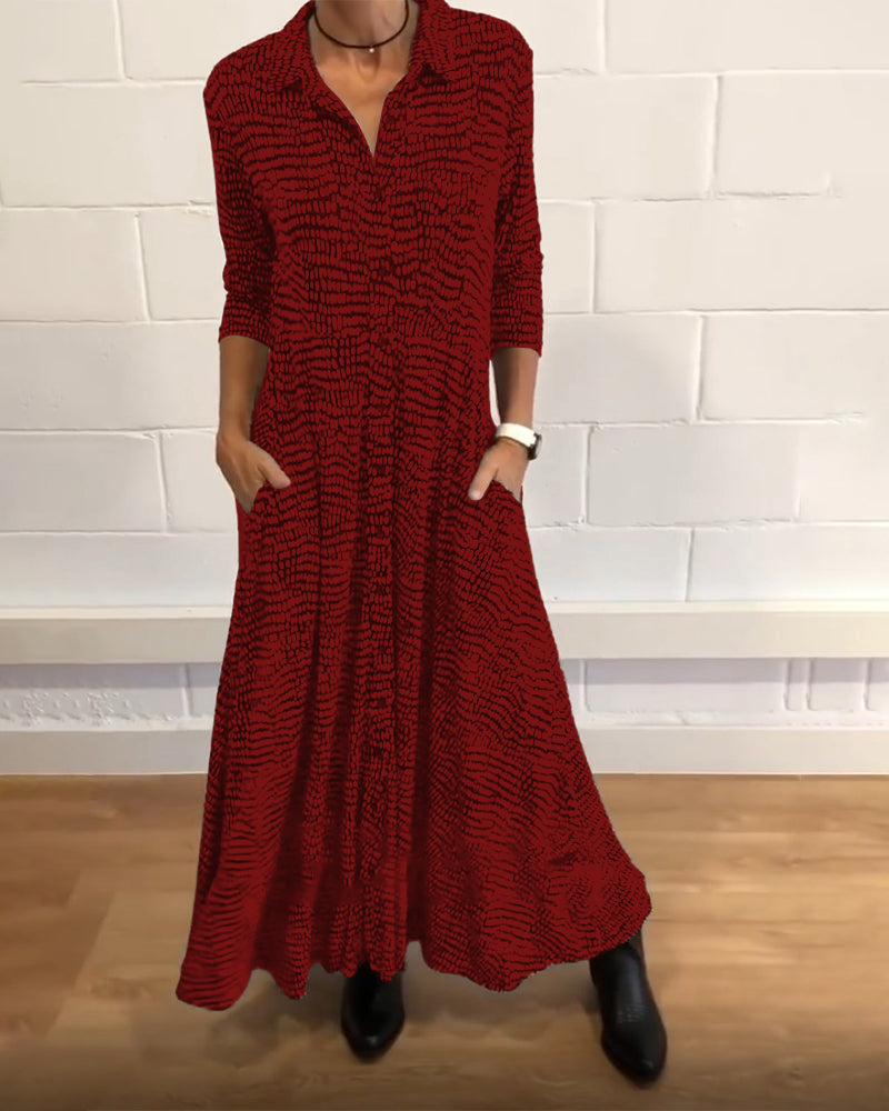 🍁💖Elegantes Kleid mit schmalem Revers