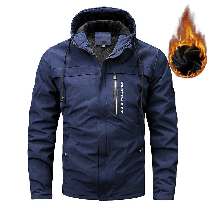 ❄️Winter-Angebot 50% Rabatt🎁Casual Herrenjacke mit dicker Kapuze Windbreaker