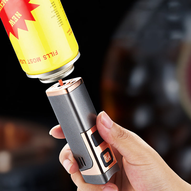 ✨2025 Neues Design🔥Wiederaufladbares & nachfüllbares Zigarrenfeuerzeug mit LED-Anzeige