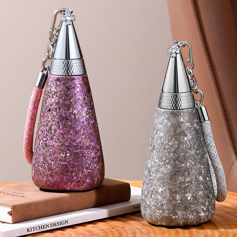 🔥2025 HOT SALE🔥 Titanium Portable Tapered Straw Isolierte Wasserflasche