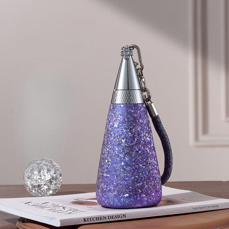 🔥2025 HOT SALE🔥 Titanium Portable Tapered Straw Isolierte Wasserflasche