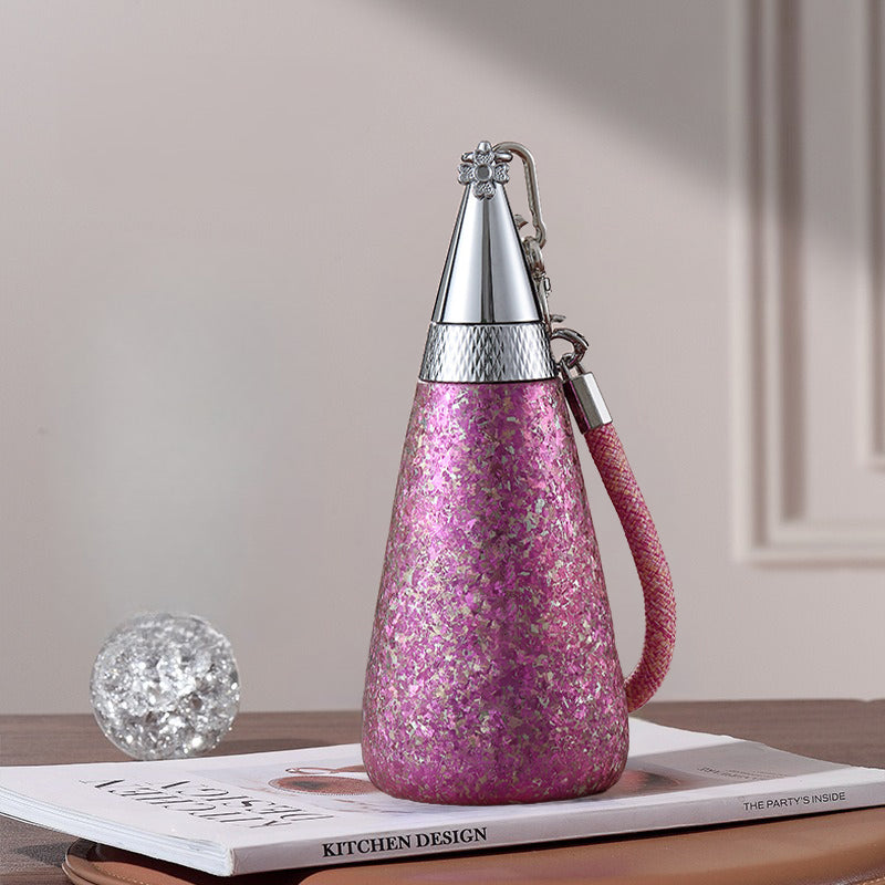 🔥2025 HOT SALE🔥 Titanium Portable Tapered Straw Isolierte Wasserflasche