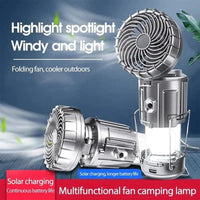 🔥2025 Heißer Verkauf🔥🍃Tragbare LED-Camping-Laterne mit Ventilator