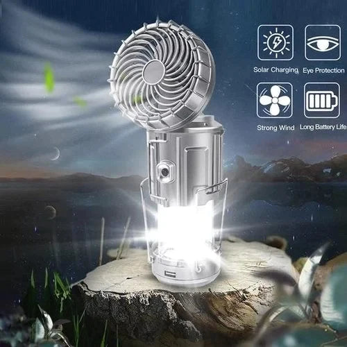 🔥2025 Heißer Verkauf🔥🍃Tragbare LED-Camping-Laterne mit Ventilator