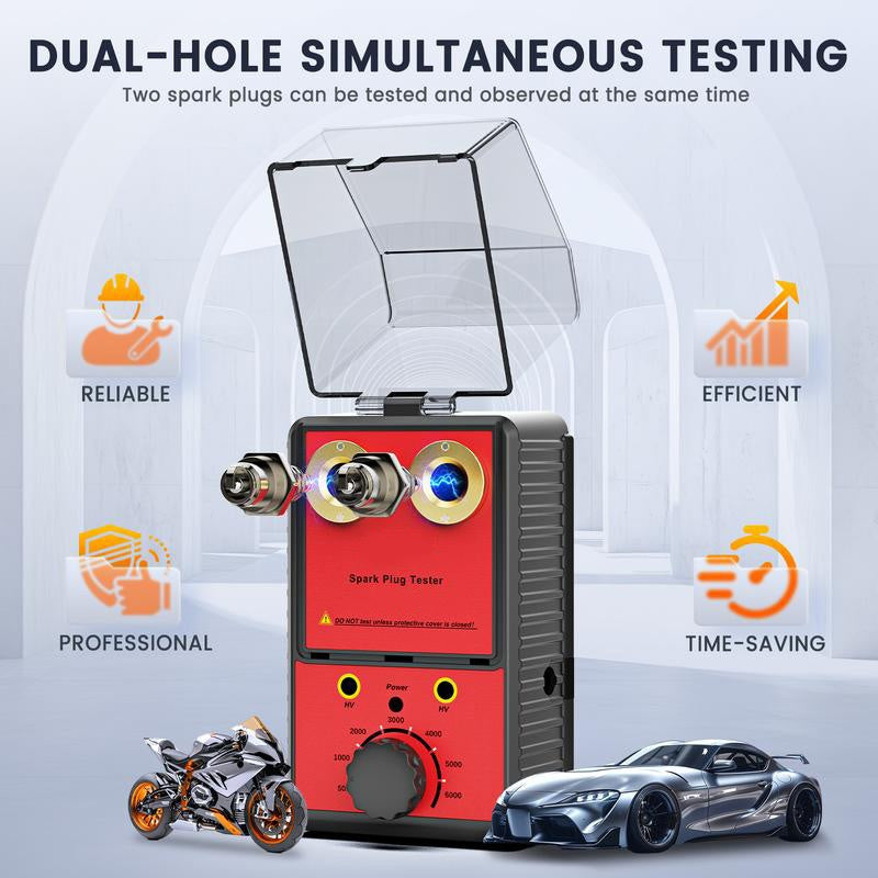 ⚡🚗Begrenzte Zeit halber Preis - Zündkerzentester mit zwei Testlöchern