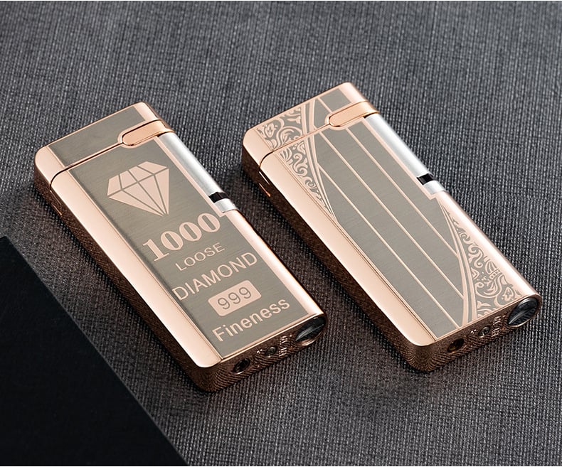 🌬️🔥Side Sliding Electronic Induction Strong Windproof Red Inflatable Lighter🔴Stylish und bequem, unverzichtbar für Outdoor!