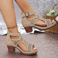 🌷💗Vielseitige Sandalen mit offener Zehenpartie und mittelhohem Absatz👠
