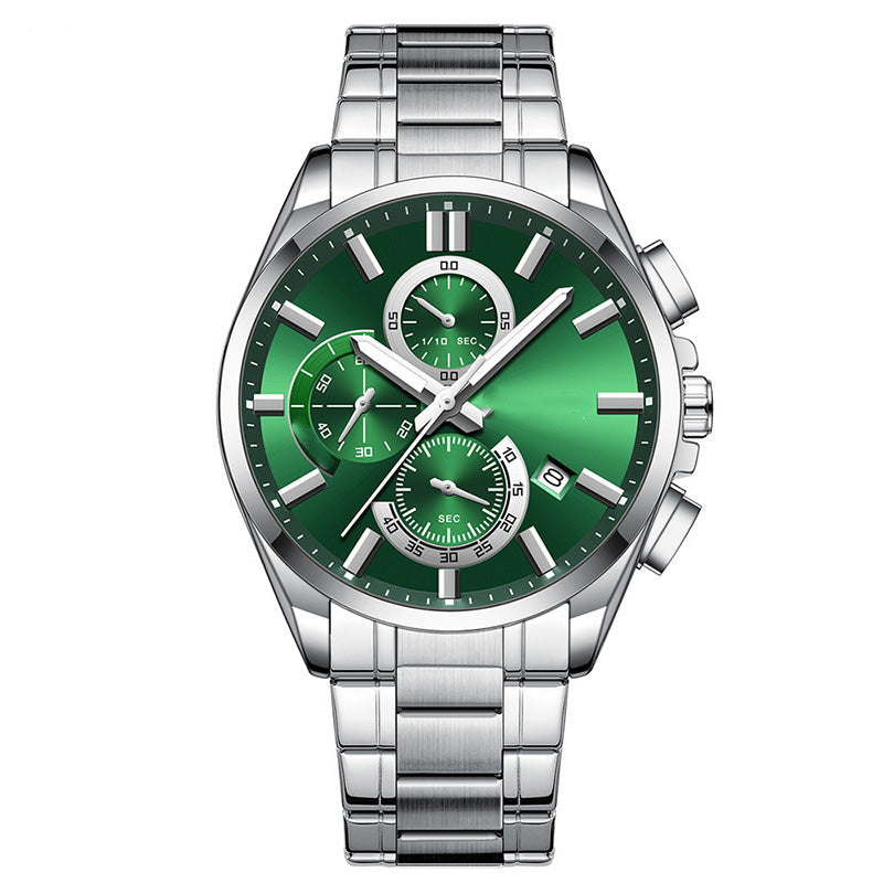 Herren-Edelstahl-Business-Armbanduhr