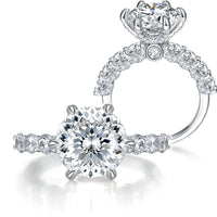 đGeschenk fĂŒr Sie | 5 Karat Mondlicht Sterling Silber Moissanit Ring
