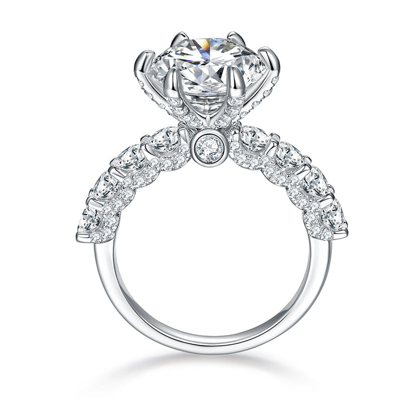 đGeschenk fĂŒr Sie | 5 Karat Mondlicht Sterling Silber Moissanit Ring