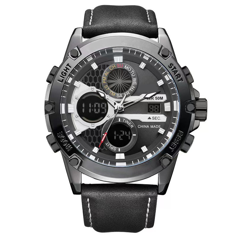 Multifunktionelle wasserdichte Herrenuhr mit Leuchtmasse