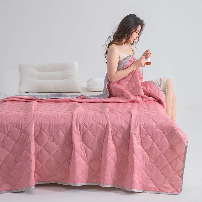 ❄️Breathable Bedruckte waschbare Sommer Kühlung Comforter💤Kein Pilling, bequem und atmungsaktiv, antibakteriell