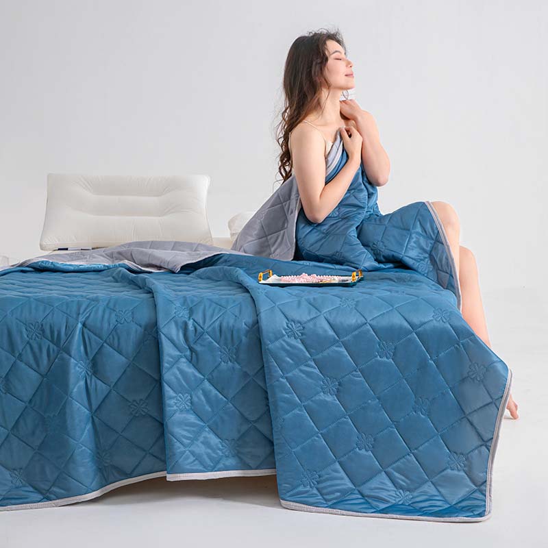 ❄️Breathable Bedruckte waschbare Sommer Kühlung Comforter💤Kein Pilling, bequem und atmungsaktiv, antibakteriell