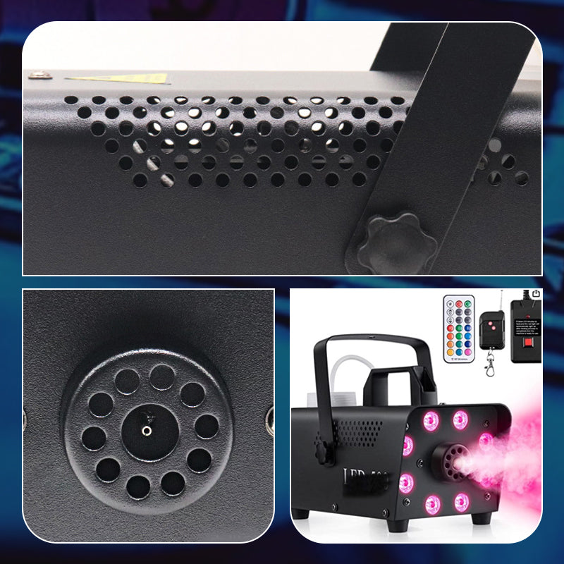 Portable Fog Machine with LED Lights & Remote Control