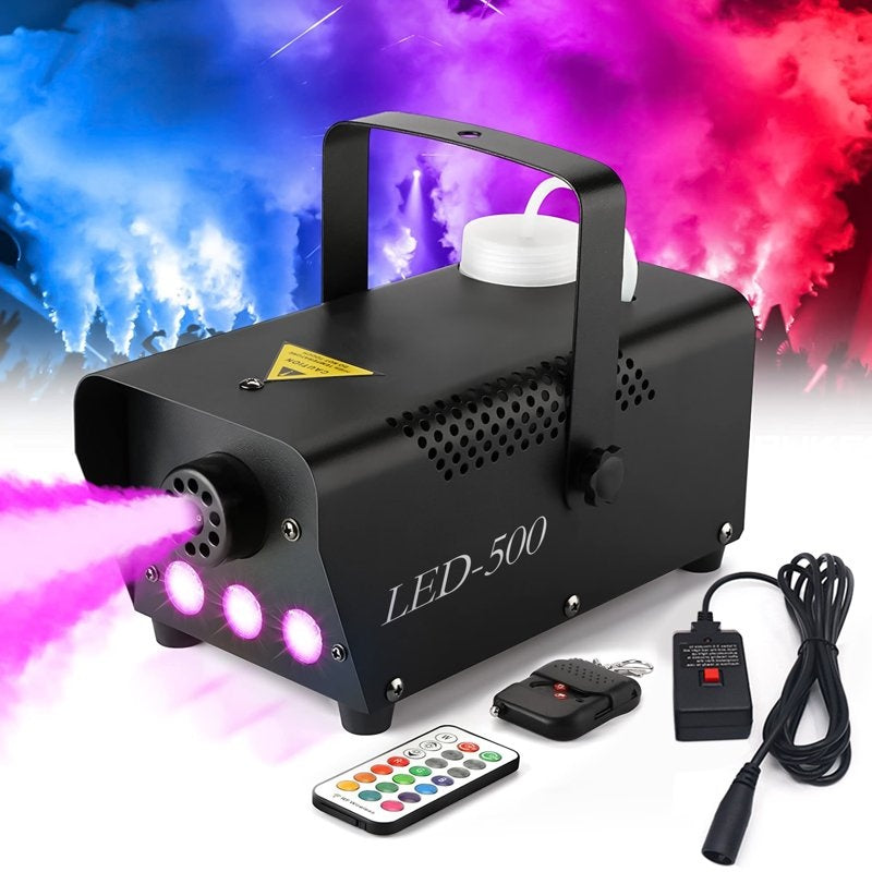 Portable Fog Machine with LED Lights & Remote Control
