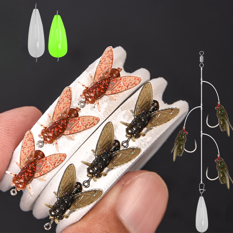 Künstliches Fliegenfischköder-Set mit mehreren Haken